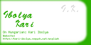 ibolya kari business card